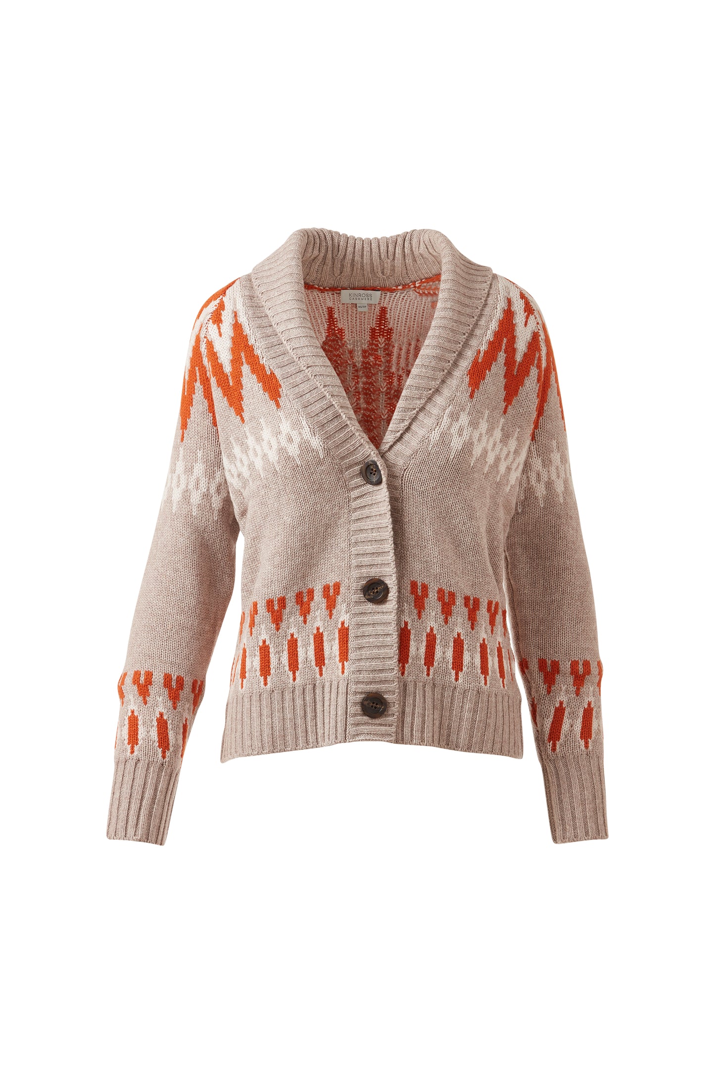 FAIRISLE SHAWL COLLAR CARDIGAN