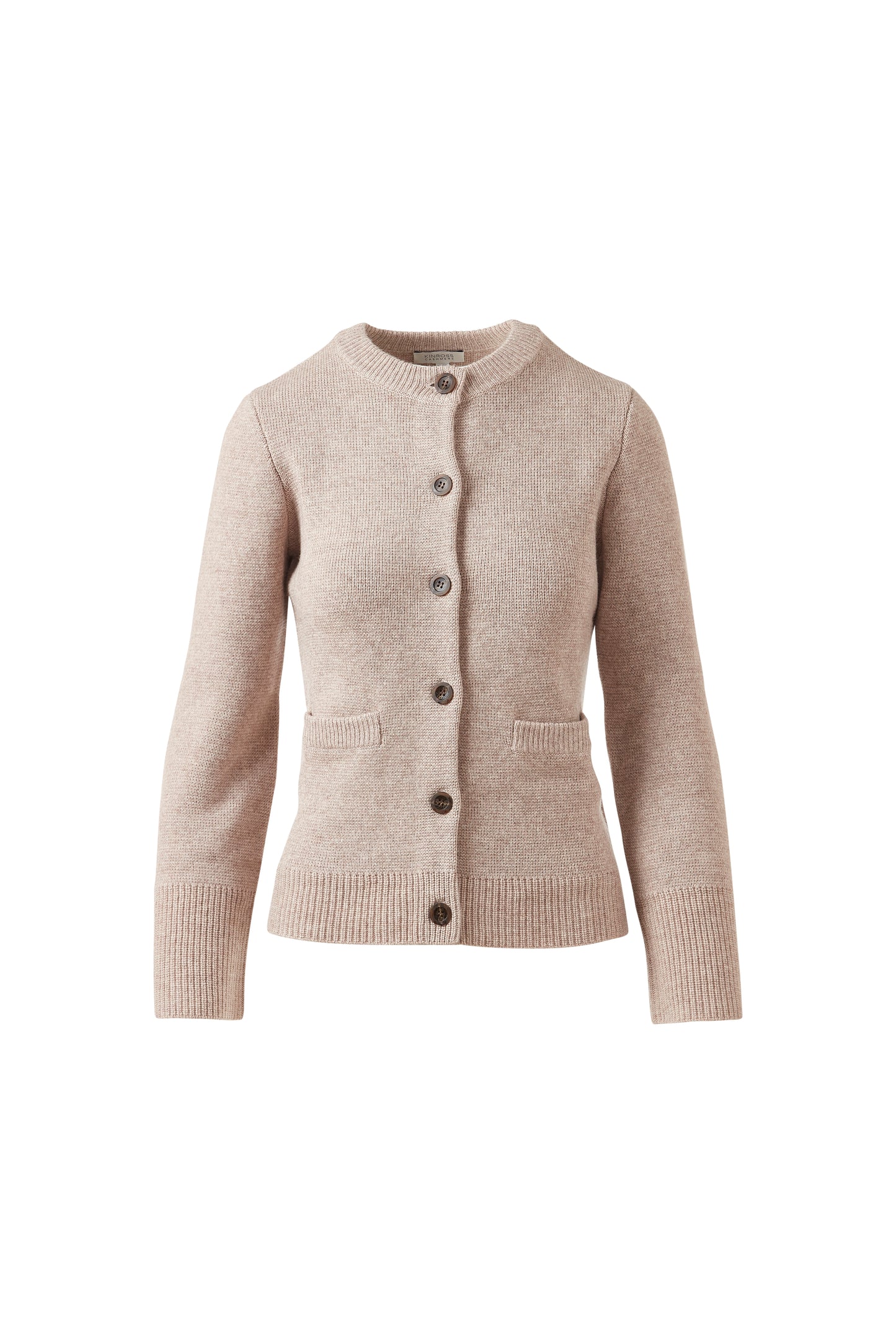 DOUBLEKNIT FITTED CREW CARDIGAN