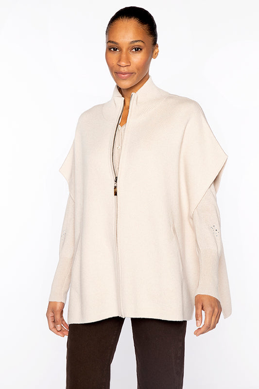 S/L Zip Mock Cardigan