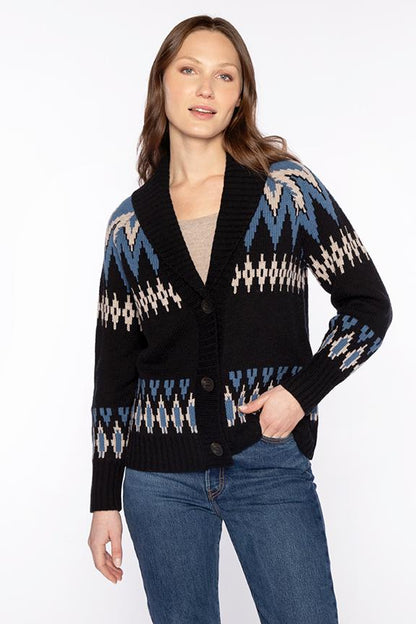 FAIRISLE SHAWL COLLAR CARDIGAN
