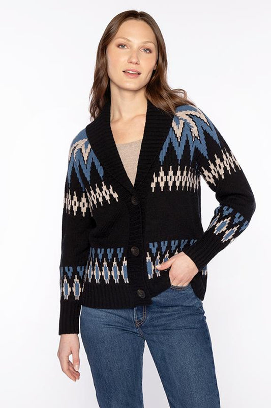 FAIRISLE SHAWL COLLAR CARDIGAN