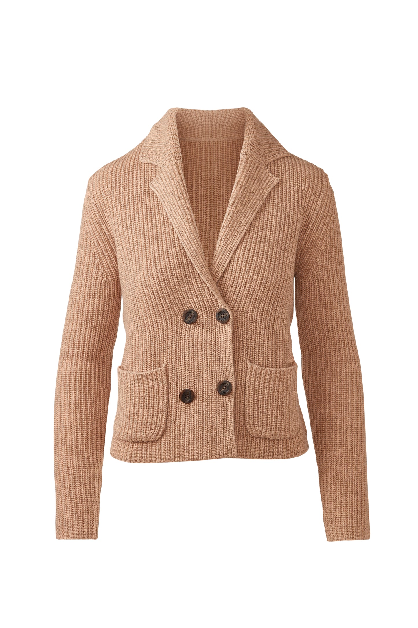 Rib Notch Collar Cardigan