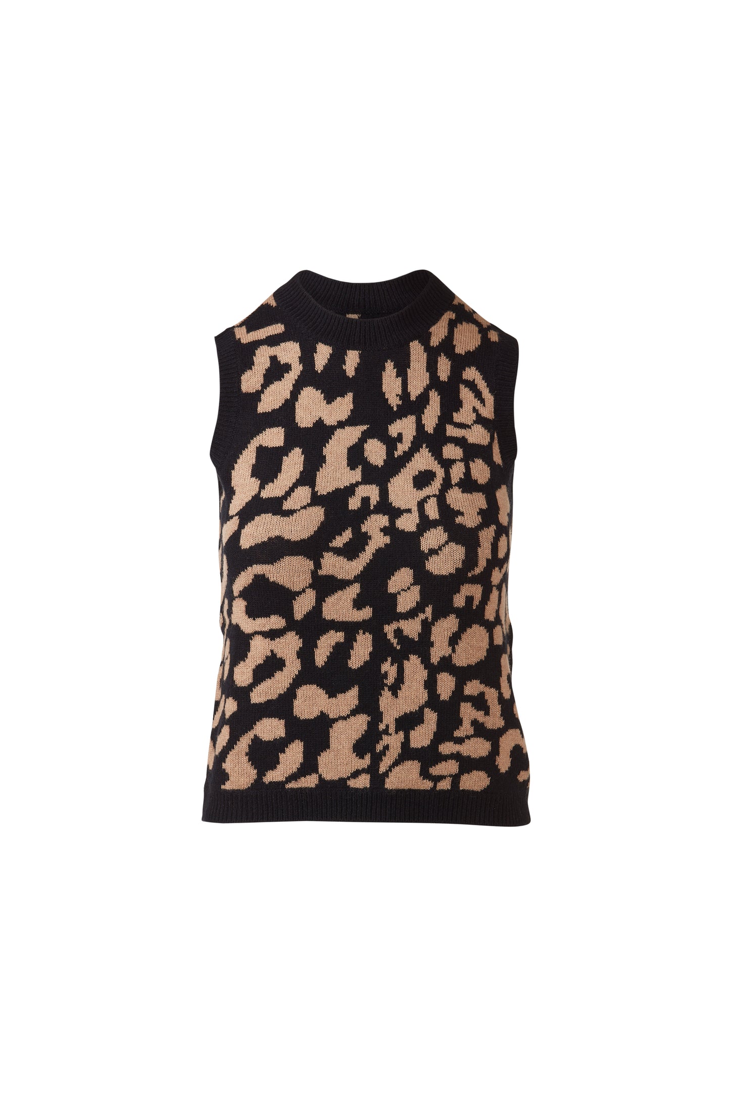 Double Knit Leopard S/L Crew