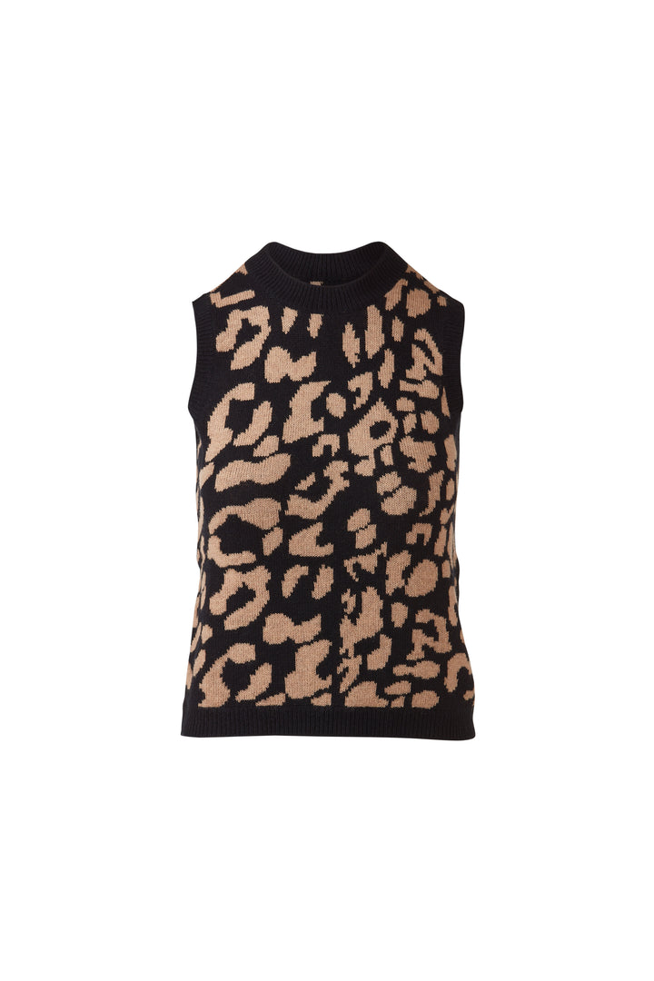 Double Knit Leopard S/L Crew
