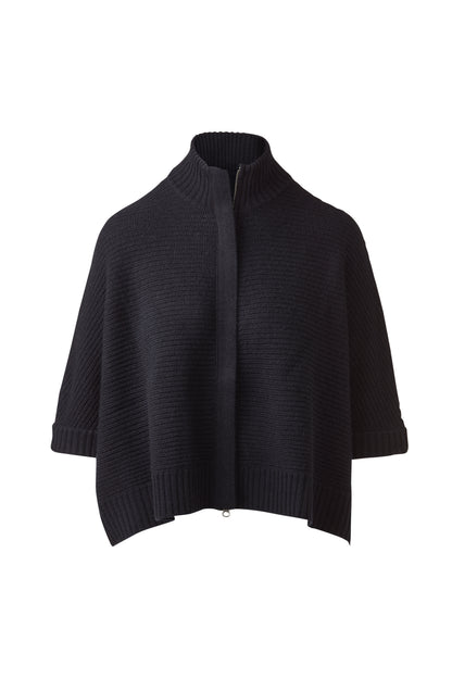 Rib Zip Mock S/L Cardigan