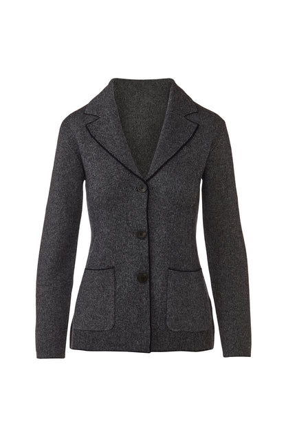 Tweed Notch Collar Cardigan