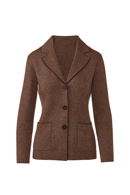 Tweed Notch Collar Cardigan