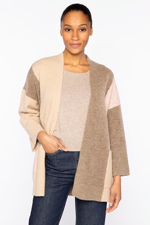 LOFTY COLORBLOCK CARDIGAN – Kinross Cashmere