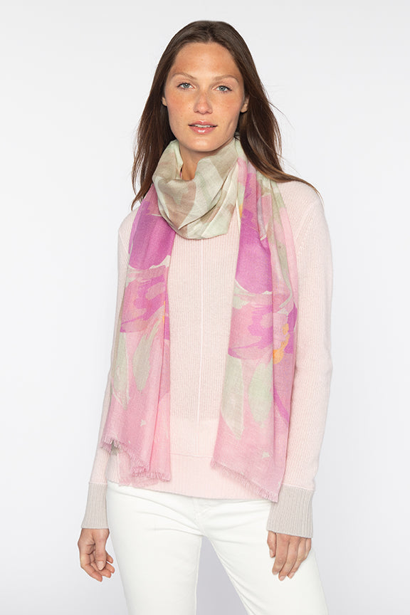 KIWI BLOOMS PRINT SCARF