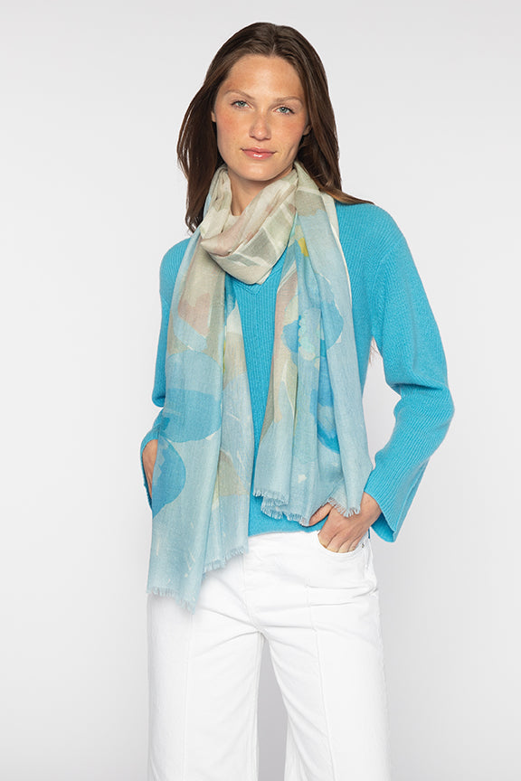 KIWI BLOOMS PRINT SCARF