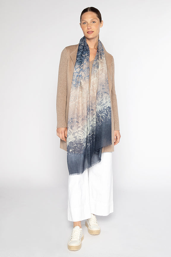 OMBRE REEF PRINT SCARF