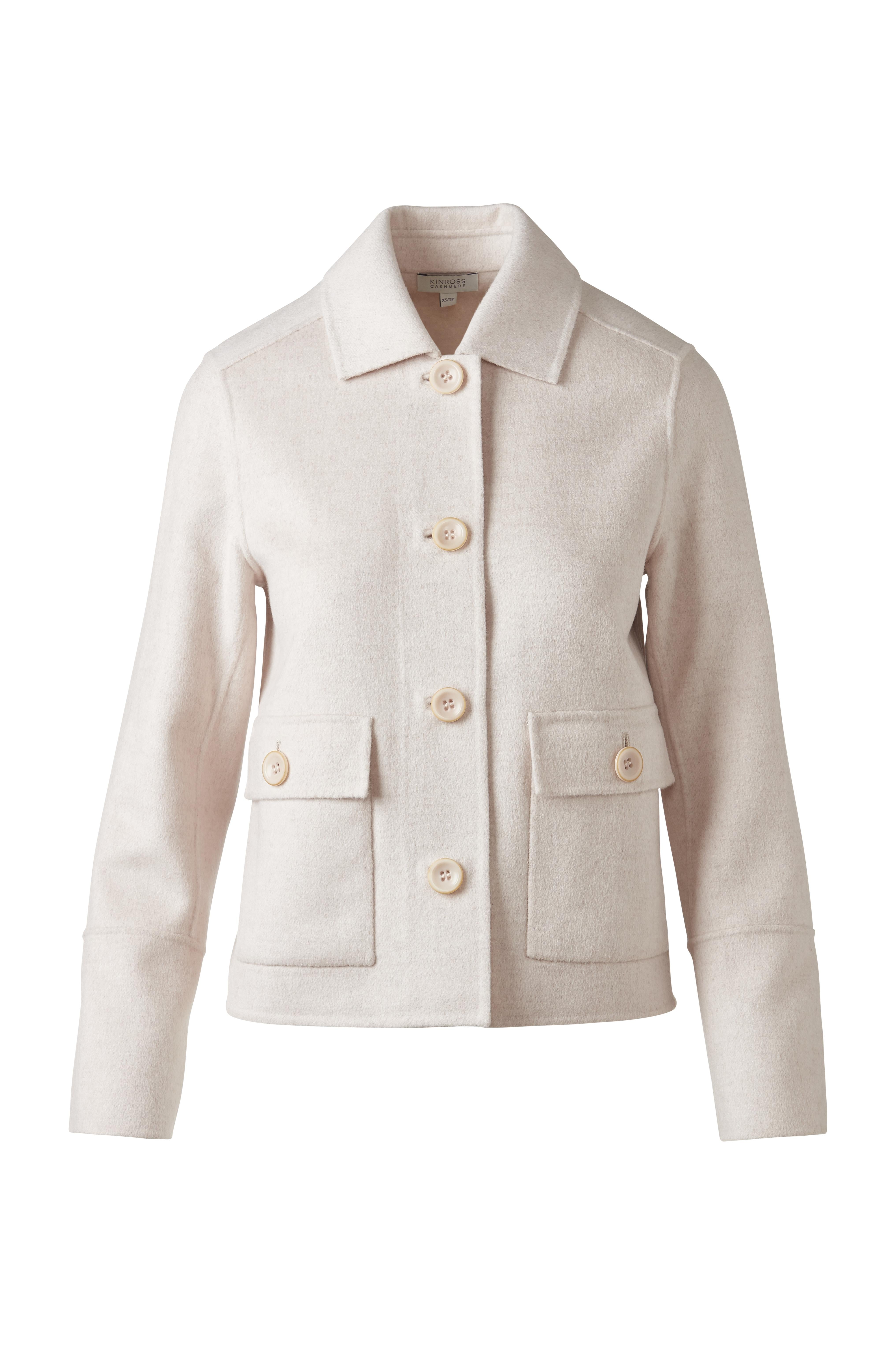 PLEAT BACK SHORT COAT – Kinross Cashmere