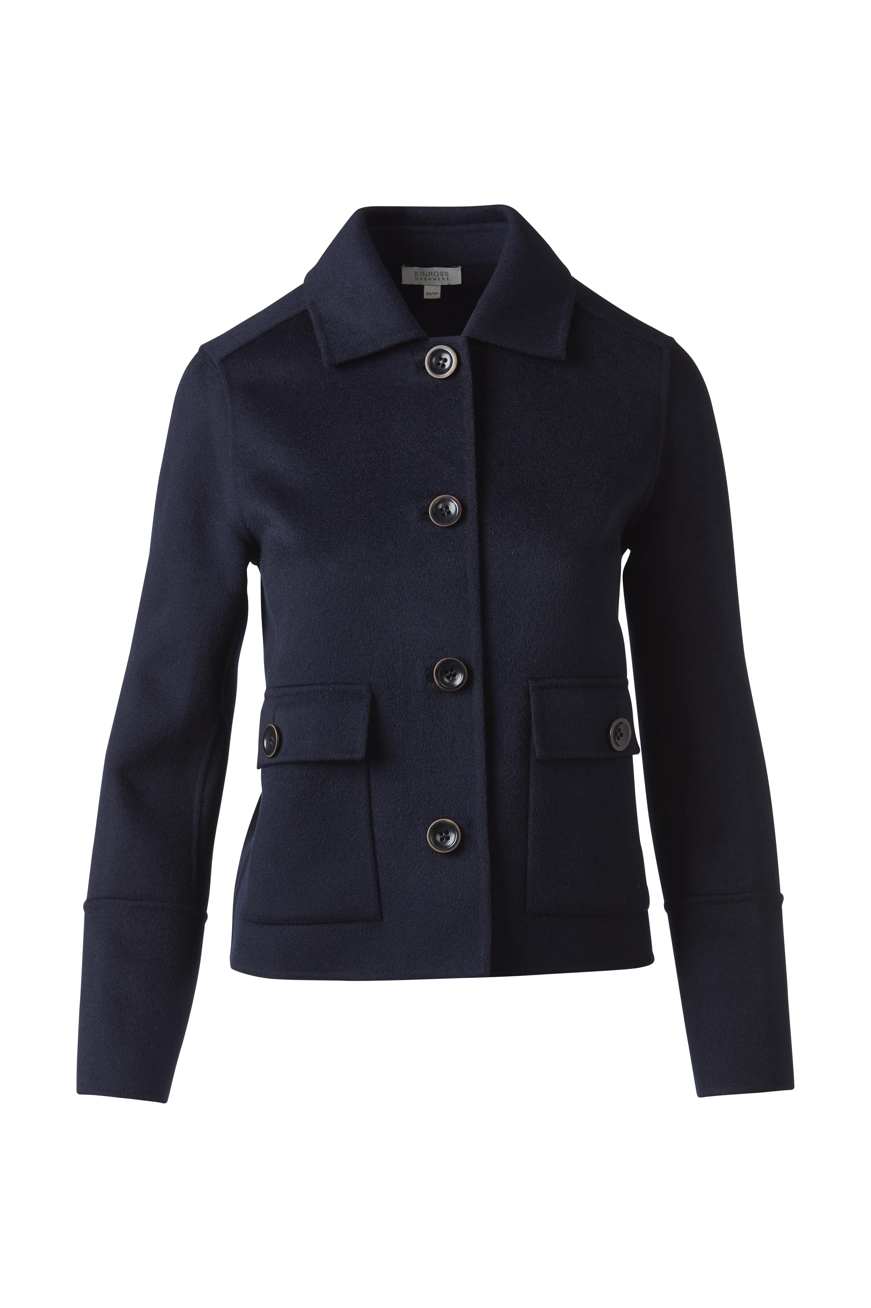 PLEAT BACK SHORT COAT – Kinross Cashmere