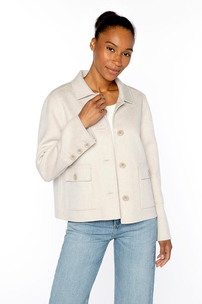 PLEAT BACK SHORT COAT – Kinross Cashmere
