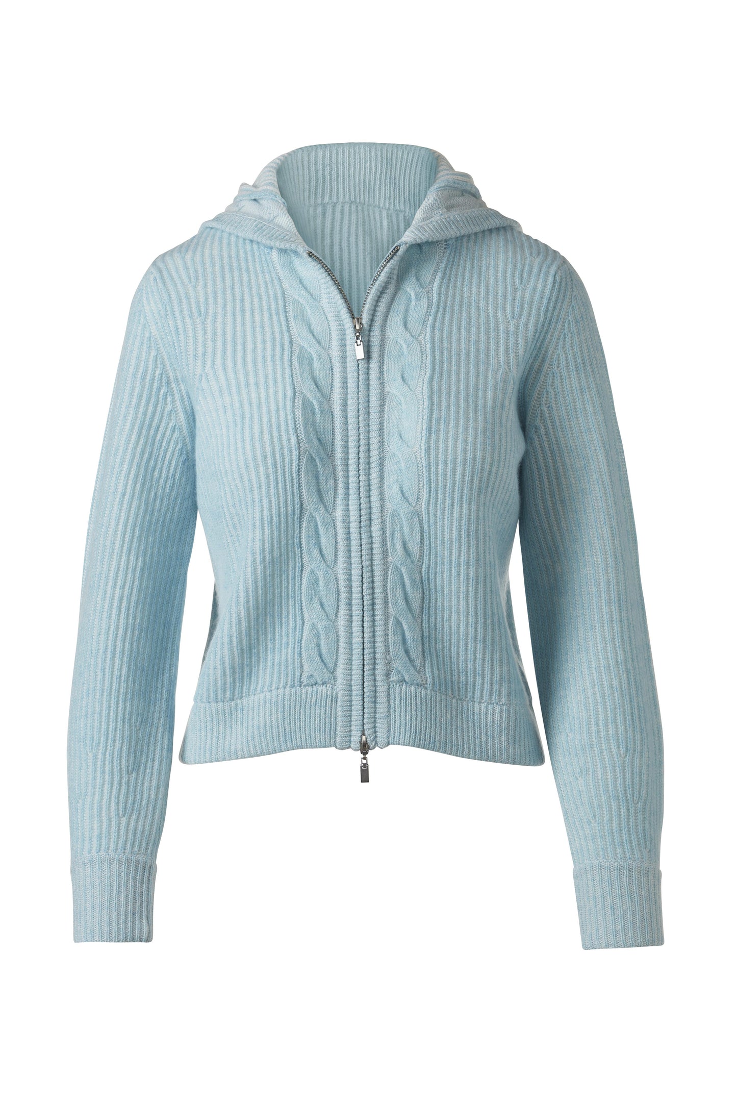 RIB & CABLE ZIP HOODIE