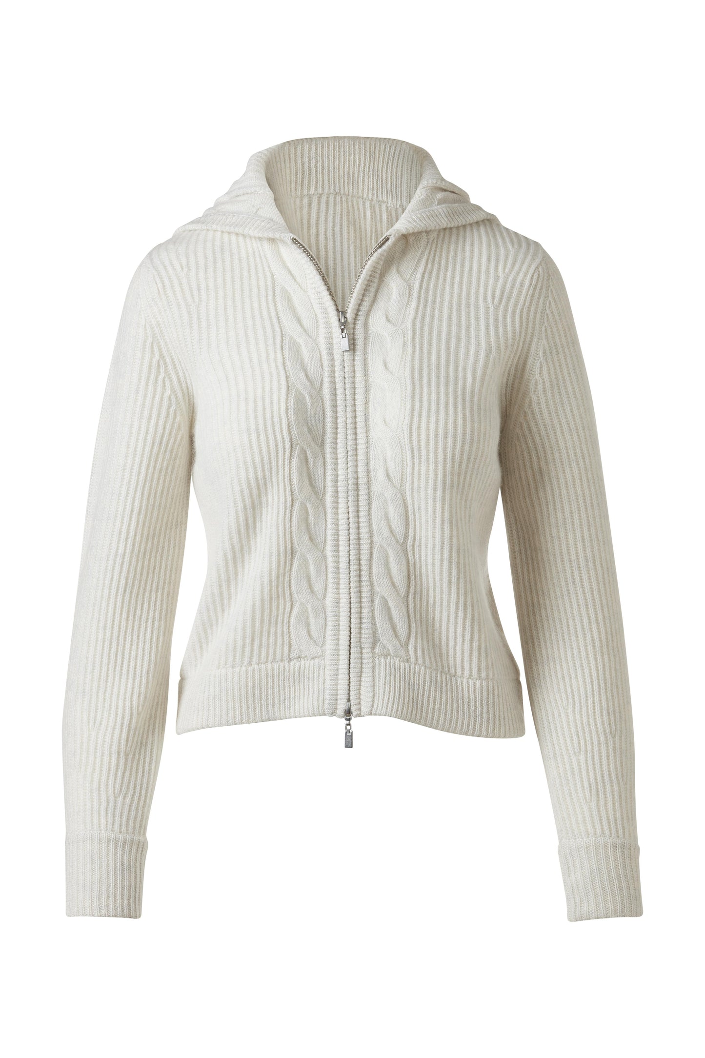 RIB & CABLE ZIP HOODIE