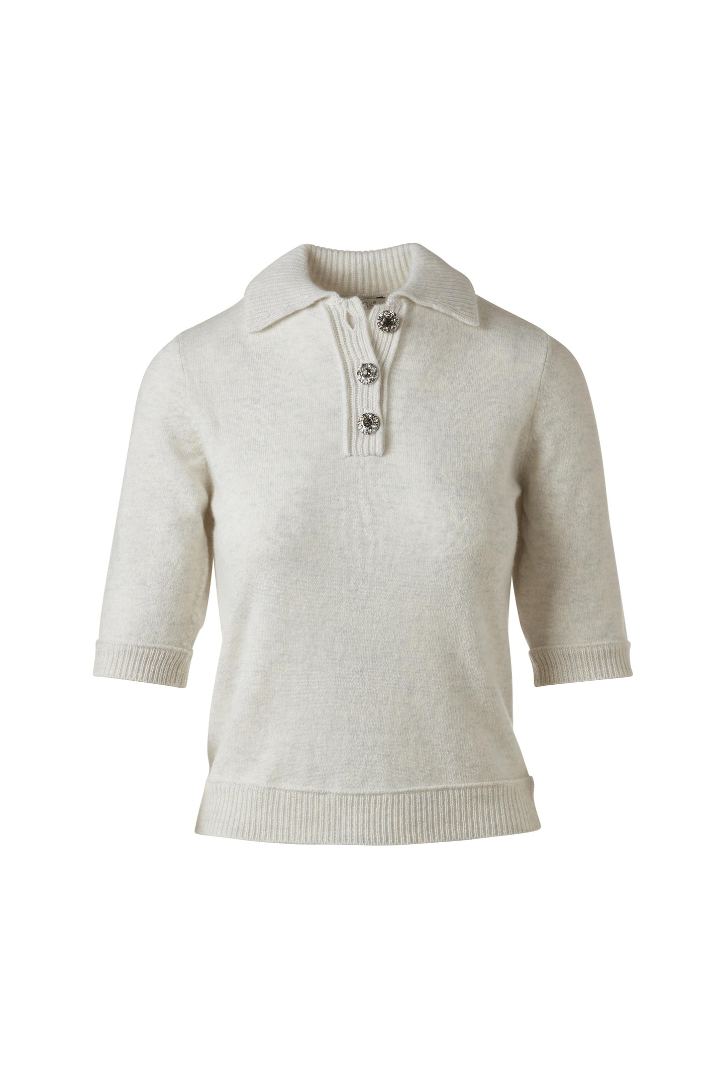 CRYSTAL BUTTON ELBOW SLV POLO