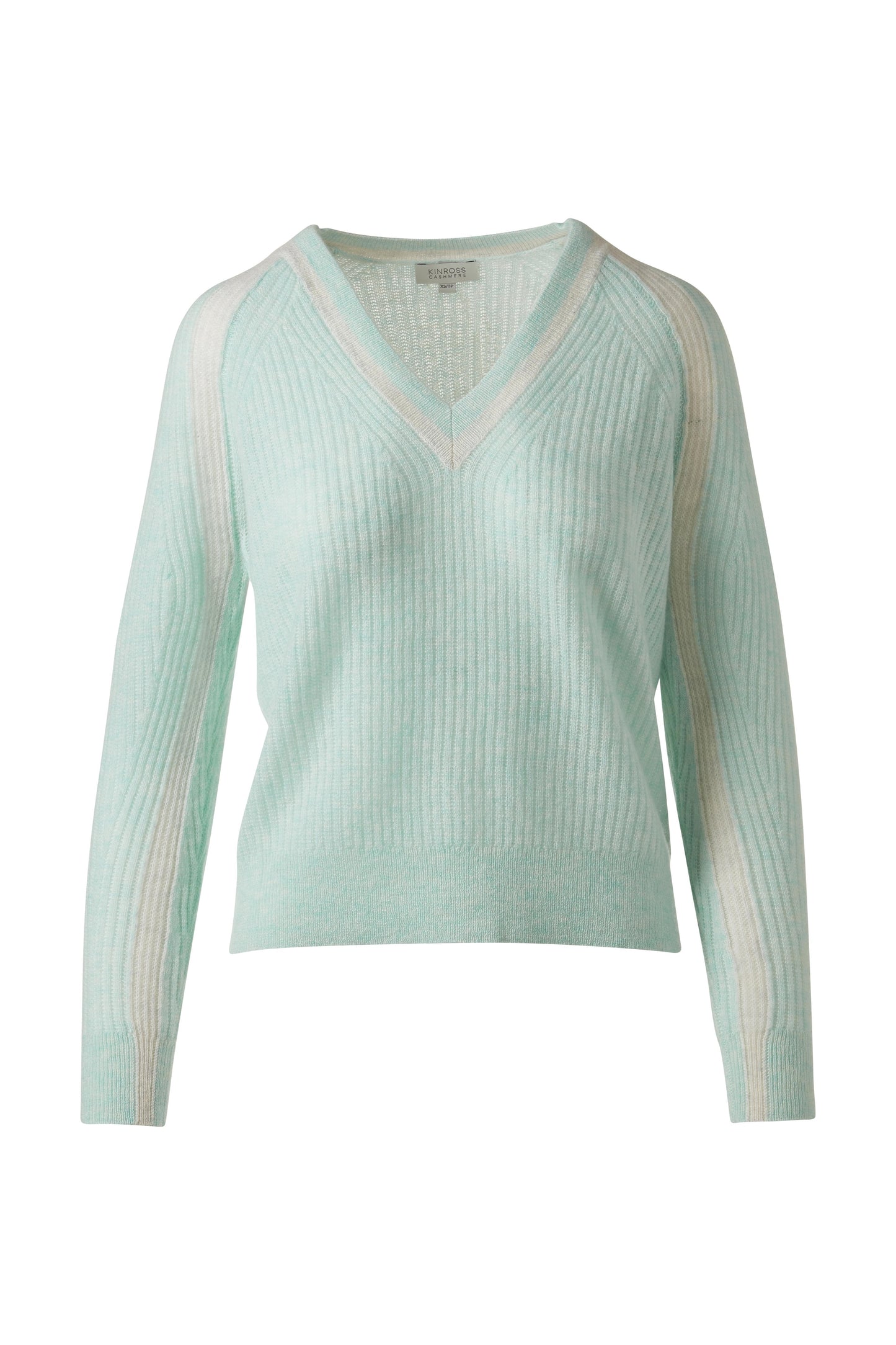 CONTRAST TRIM RIB VEE