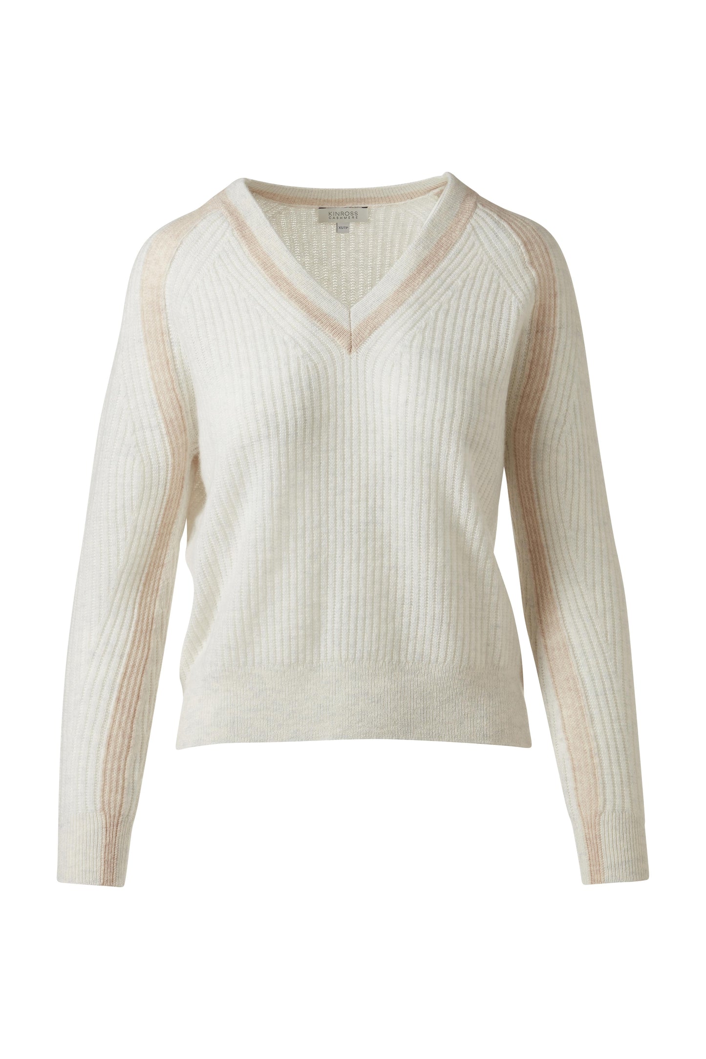 CONTRAST TRIM RIB VEE