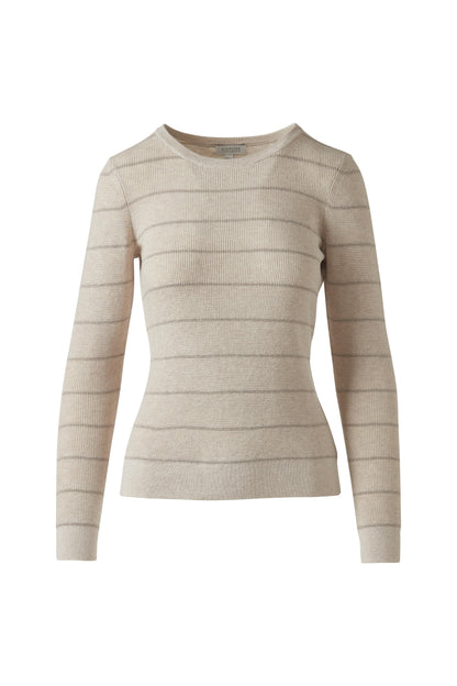 THERMAL LUREX STRIPE CREW