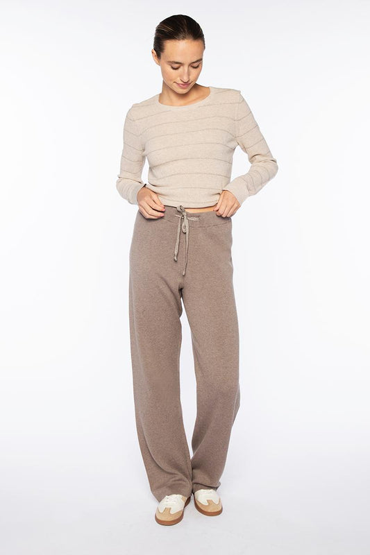 DOUBLEKNIT LUREX DRAWSTRING PANT