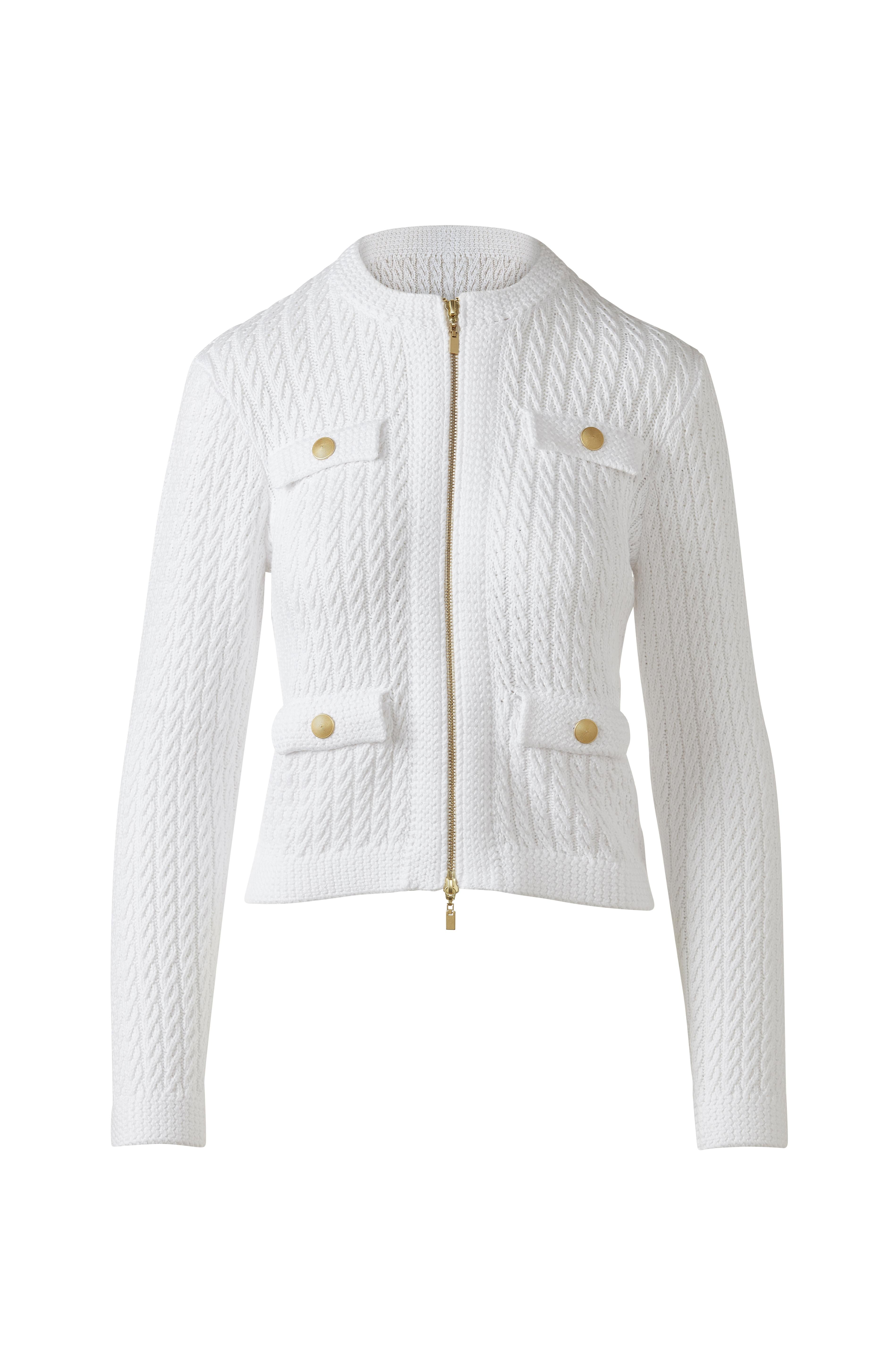 TEXTURED ZIP CARDIGAN – Kinross Cashmere