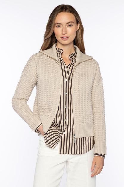 BOBBLE ZIP CARDIGAN