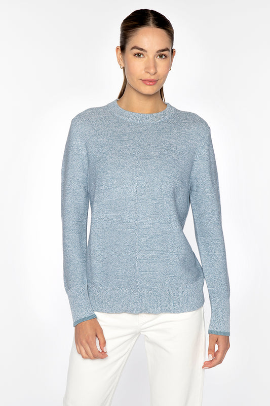 Marled Micro Garter Crew