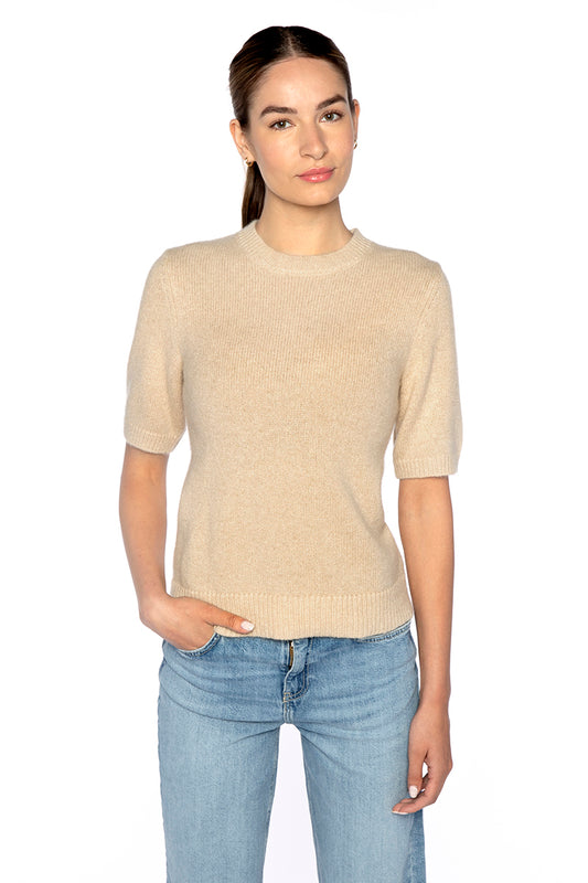 Lofty Lurex Short Slv Crew