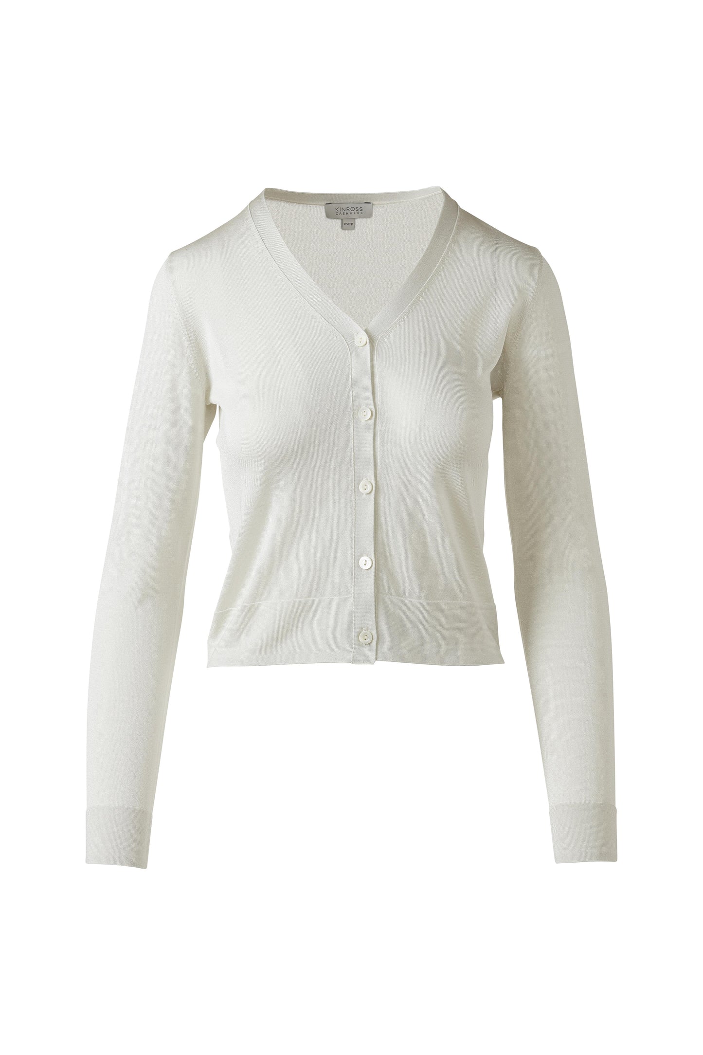 SHIMMER BUTTON FRONT VEE CARDIGAN