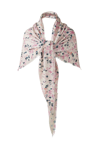 DROPLET PRINT FRINGE TRIANGLE WRAP