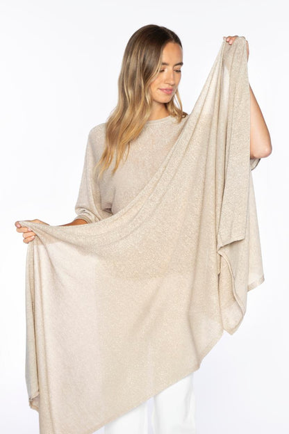 LINEN LUREX WRAP | Linen | Kinross Cashmere