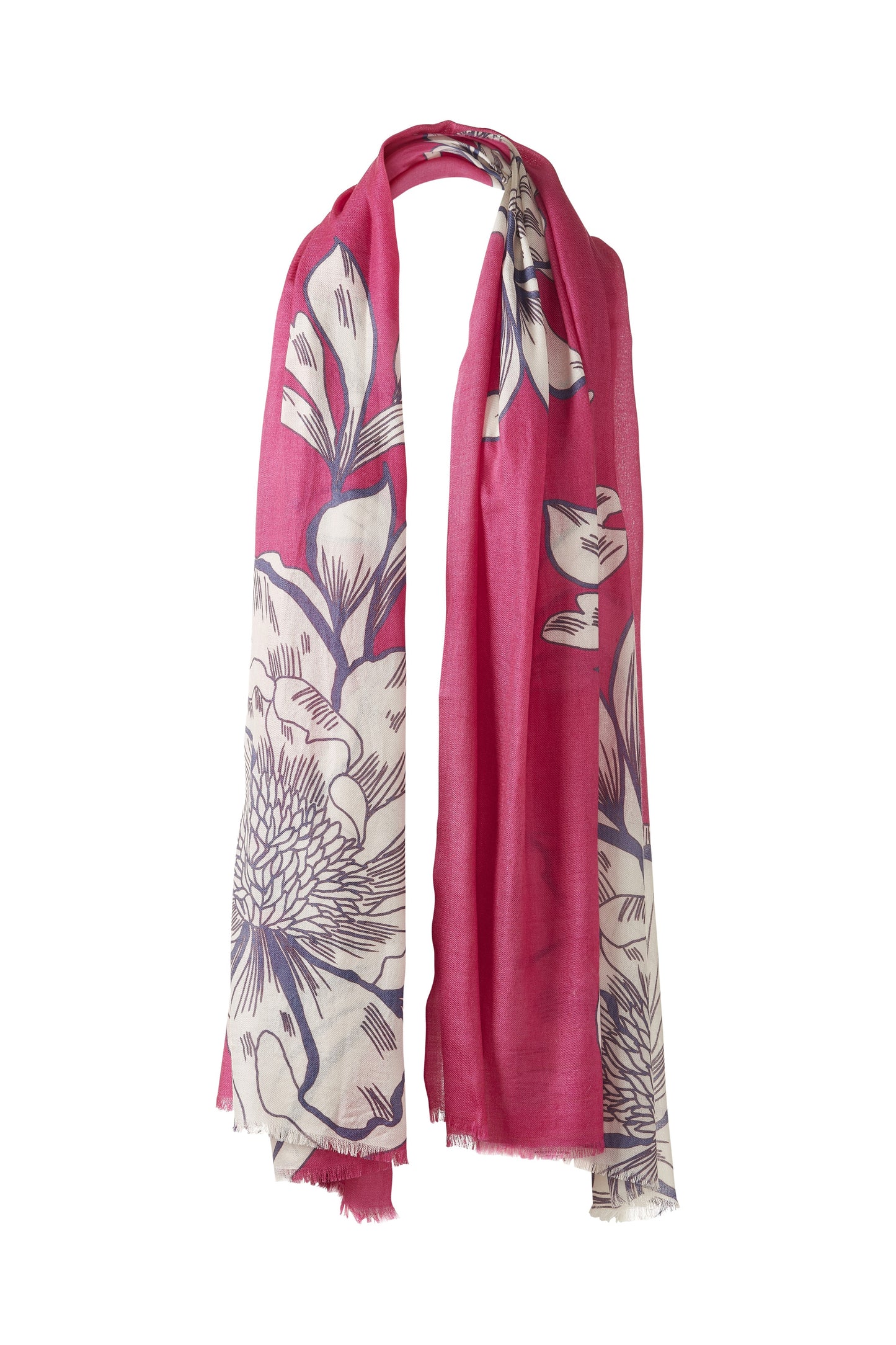 OVERSIZED BLOOMS PRINT SCARF