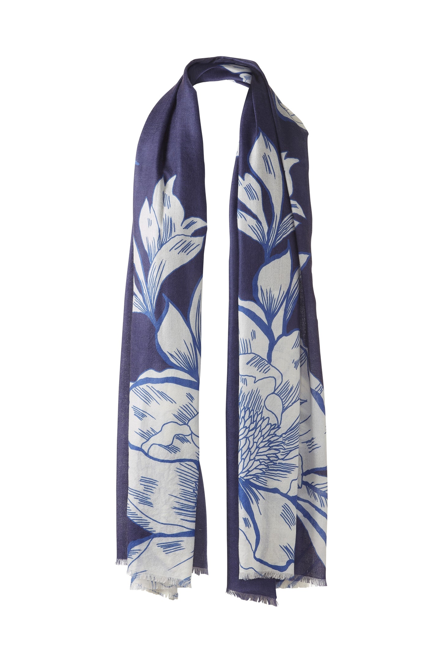 OVERSIZED BLOOMS PRINT SCARF
