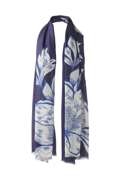 OVERSIZED BLOOMS PRINT SCARF