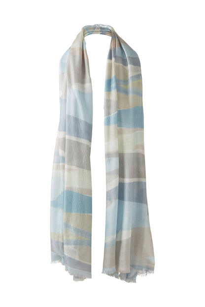 ABSTRACT LANDSCAPE PRINT SCARF