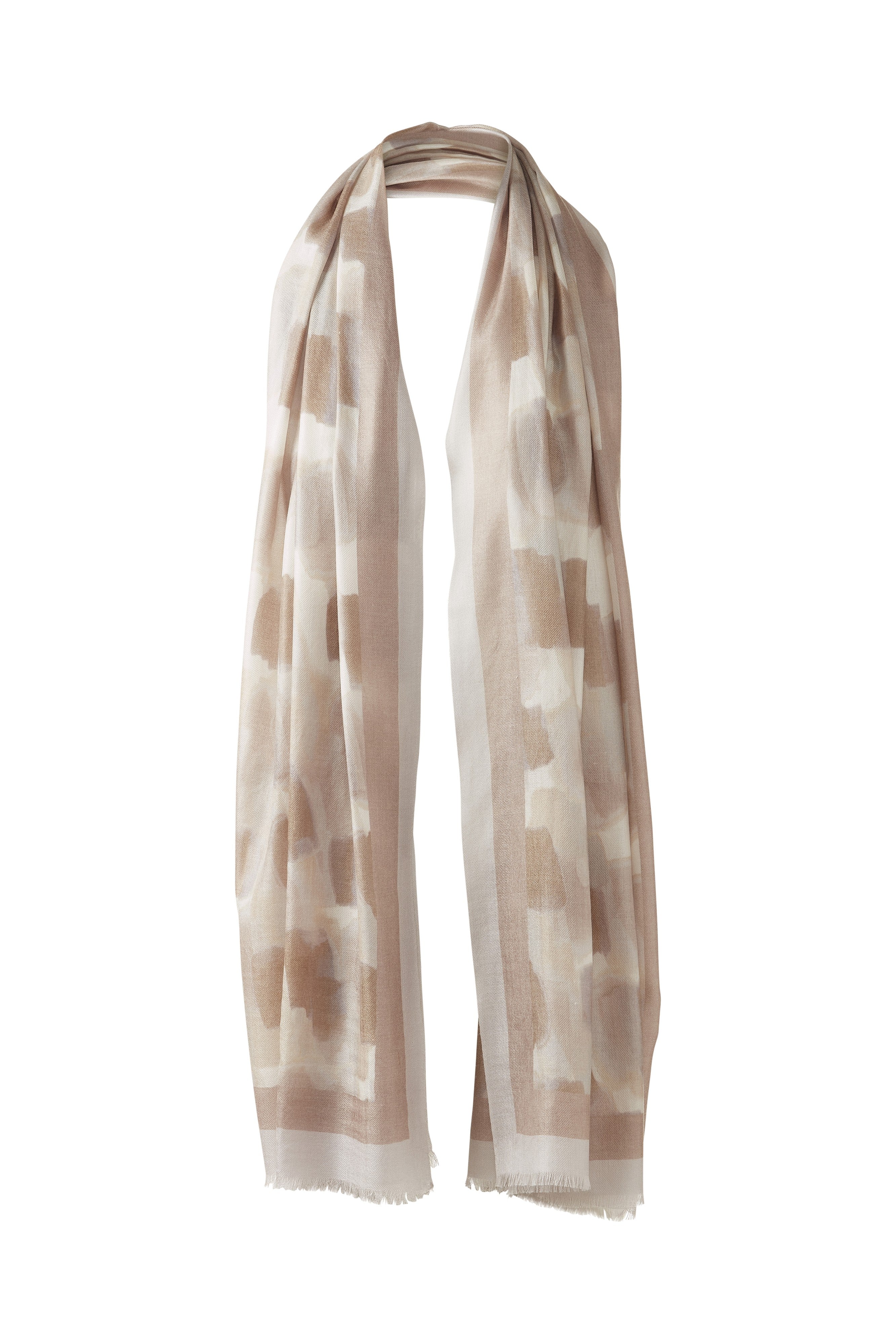 BRUSHSTROKE PRINT SCARF – Kinross Cashmere