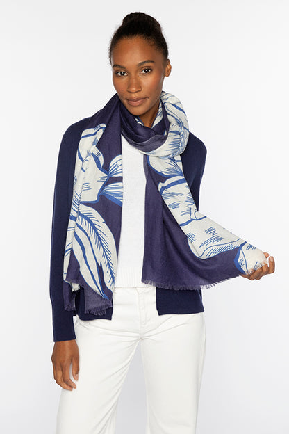 Oversized Blooms Print Scarf