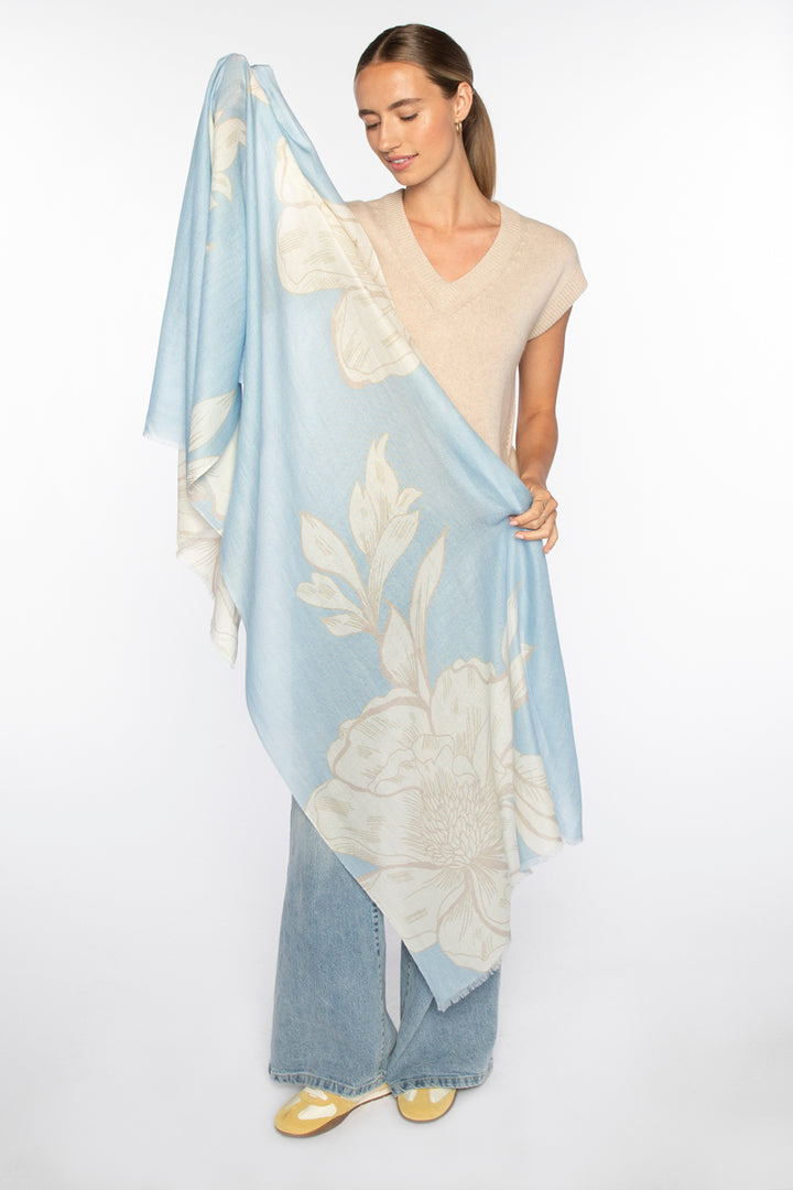 Oversized Blooms Print Scarf