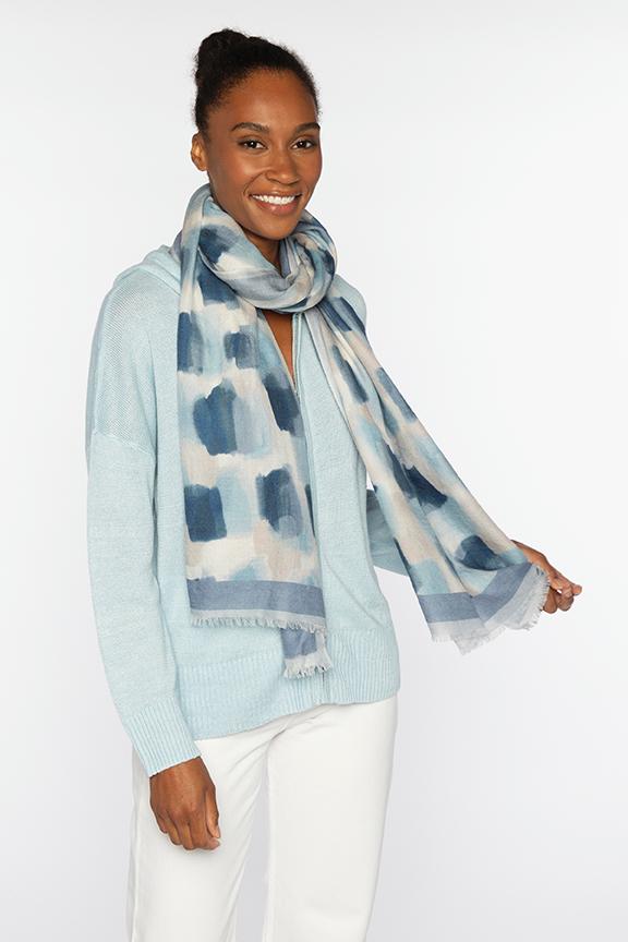 Brushtsroke Print Scarf