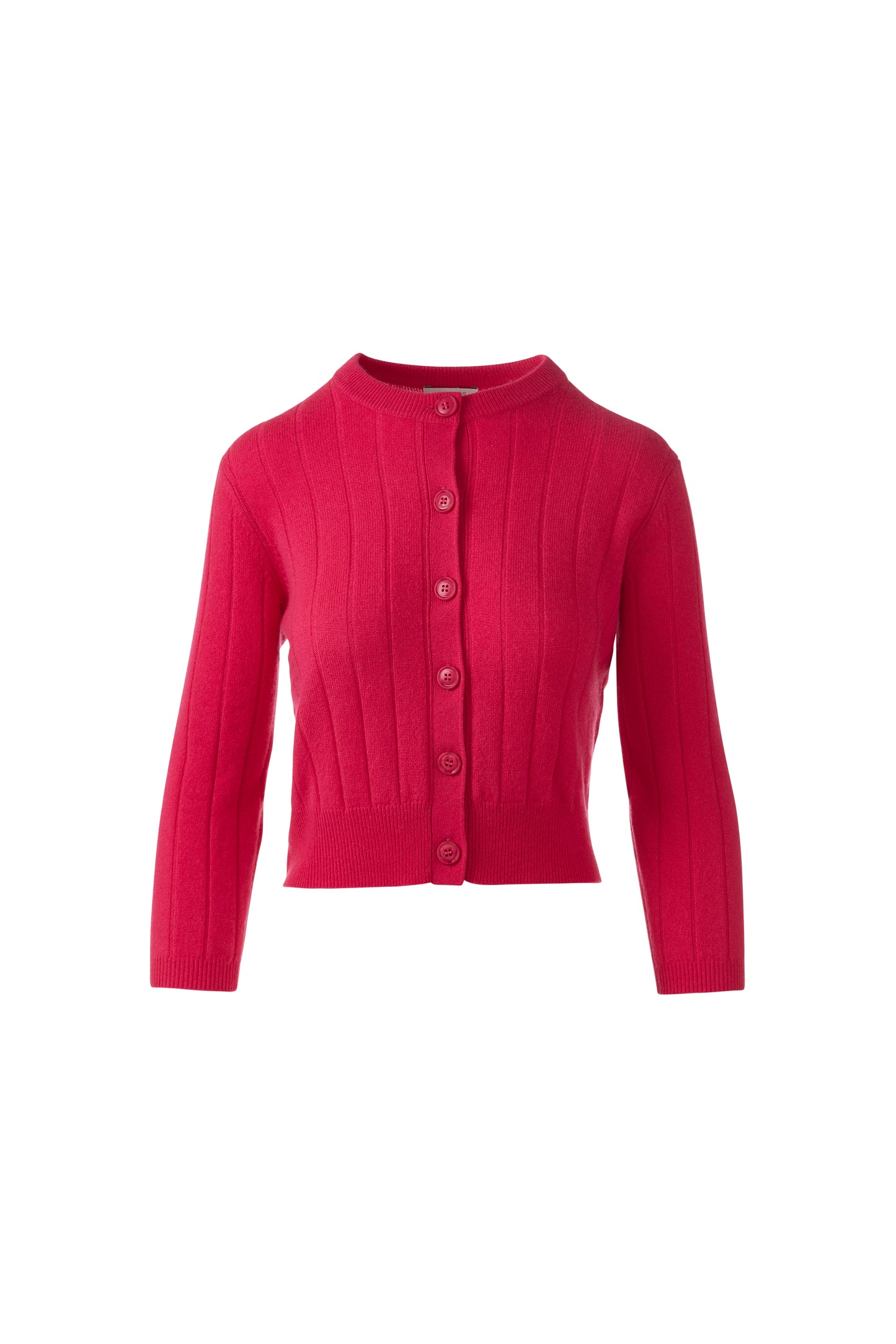 SHORT RIB CREW CARDIGAN