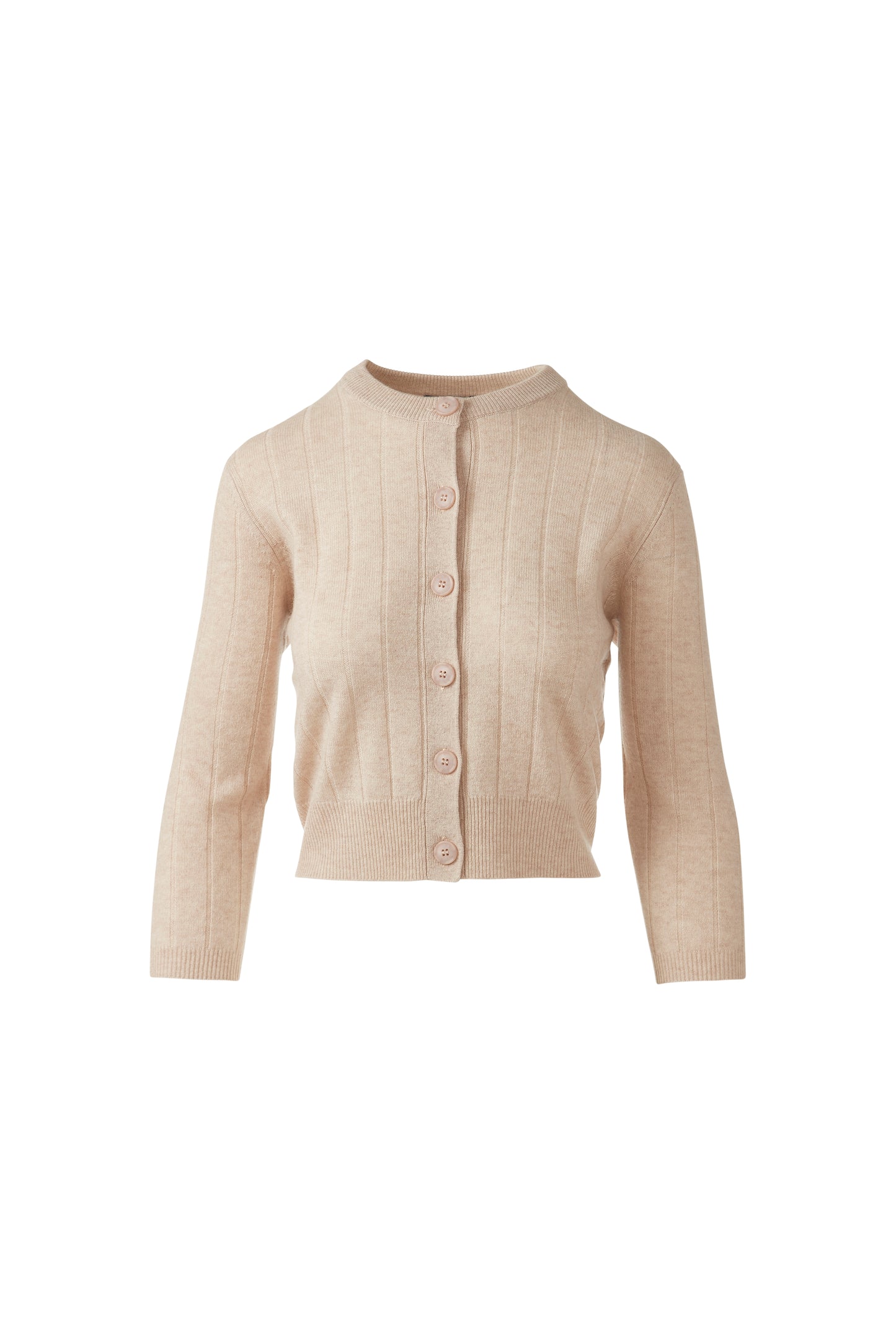 SHORT RIB CREW CARDIGAN