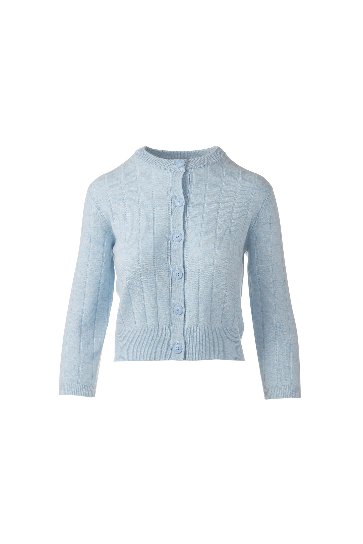 SHORT RIB CREW CARDIGAN