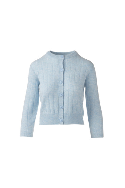 SHORT RIB CREW CARDIGAN