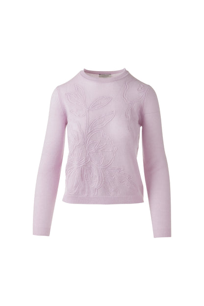 FLORAL EMBROIDERED CREW