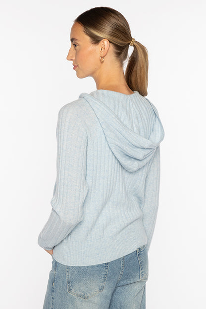 RAGLAN RIB ZIP HOODIE