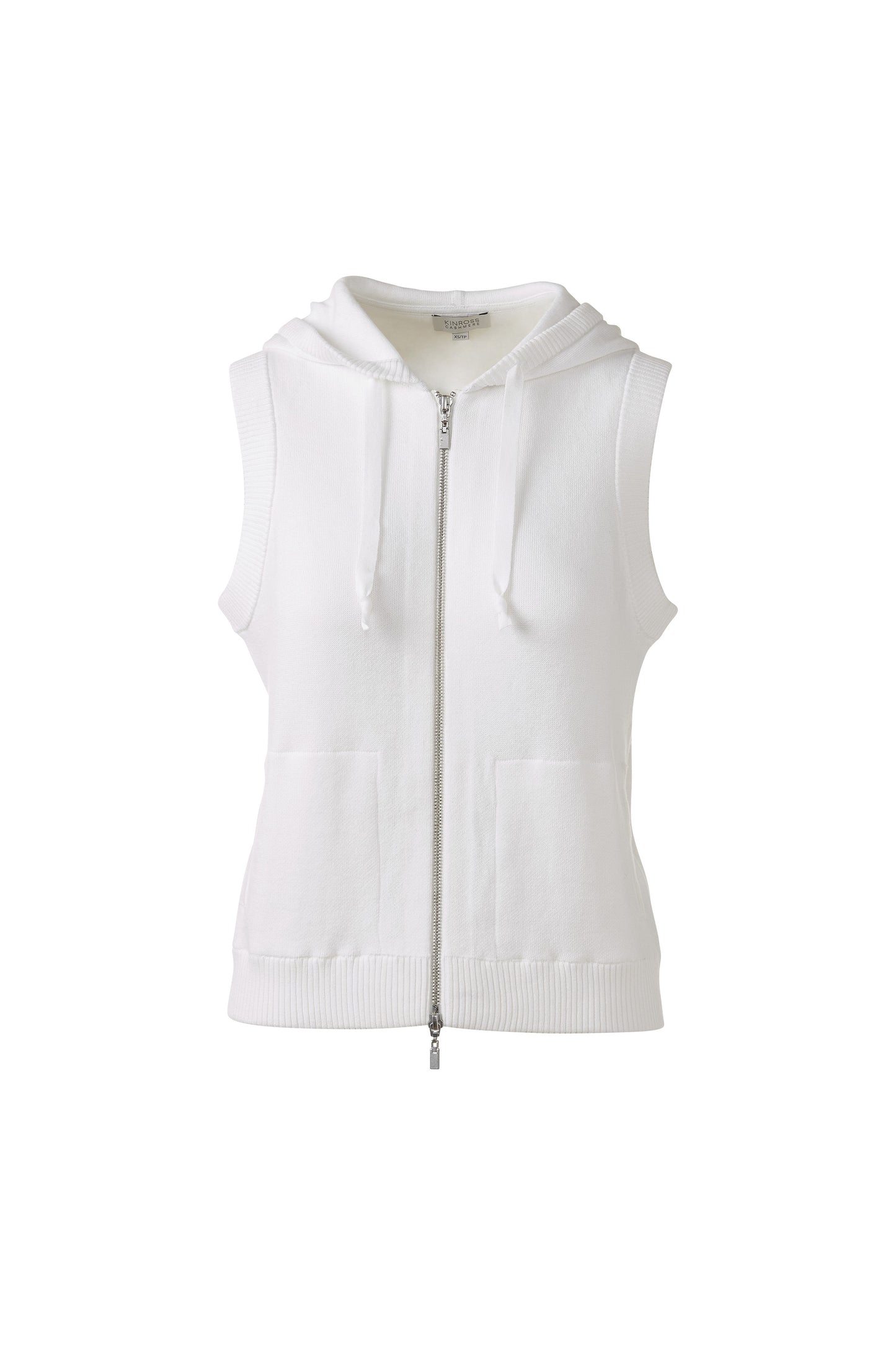 S/L ZIP HOODIE in WHITE
