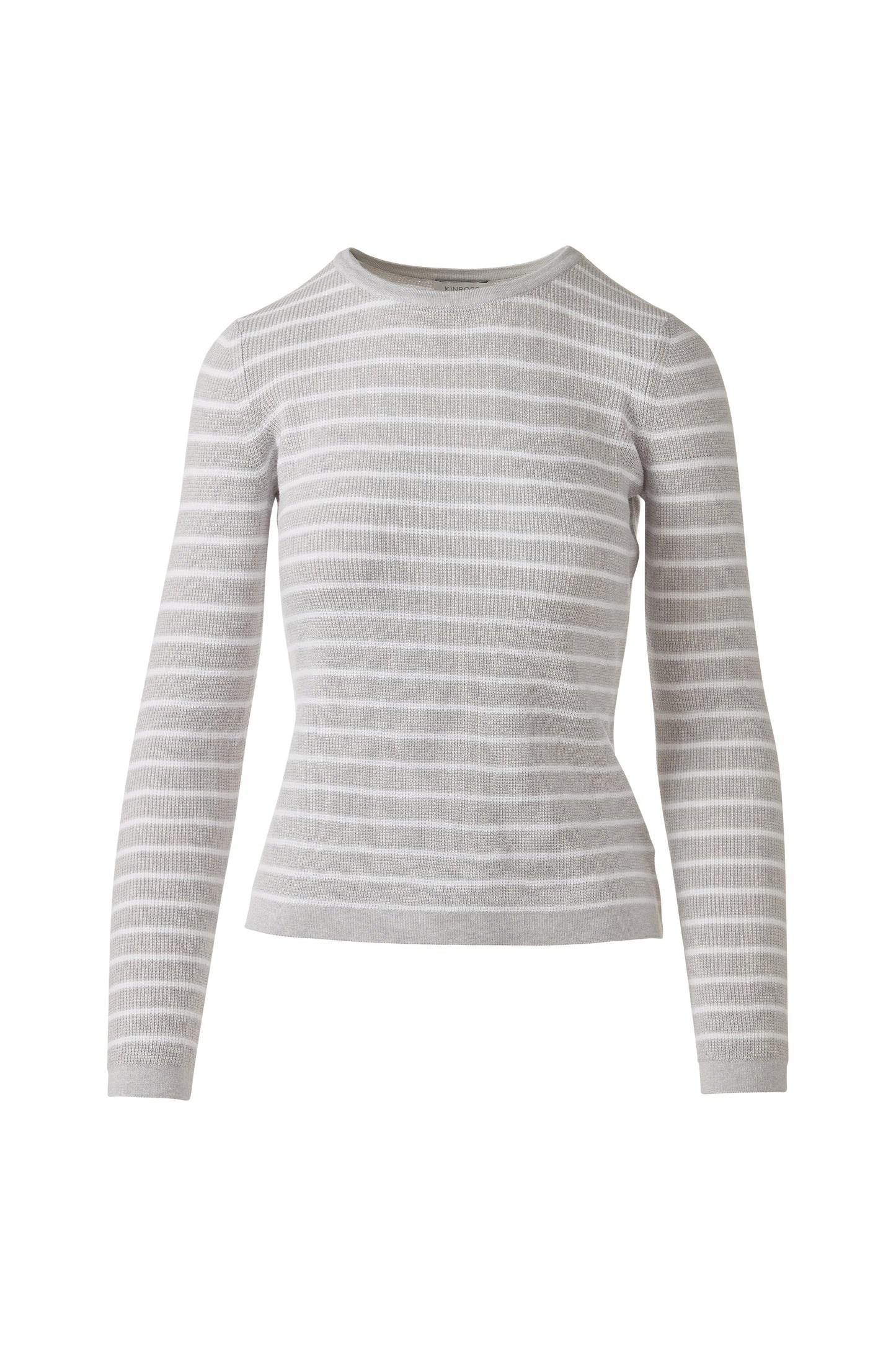 TEXTURE STRIPE CREW in GREYSTONE/WHITE