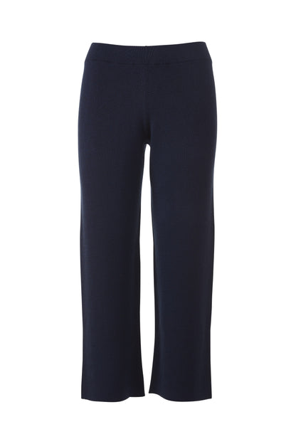 DOUBLEKNIT CROP PANT in NAVY
