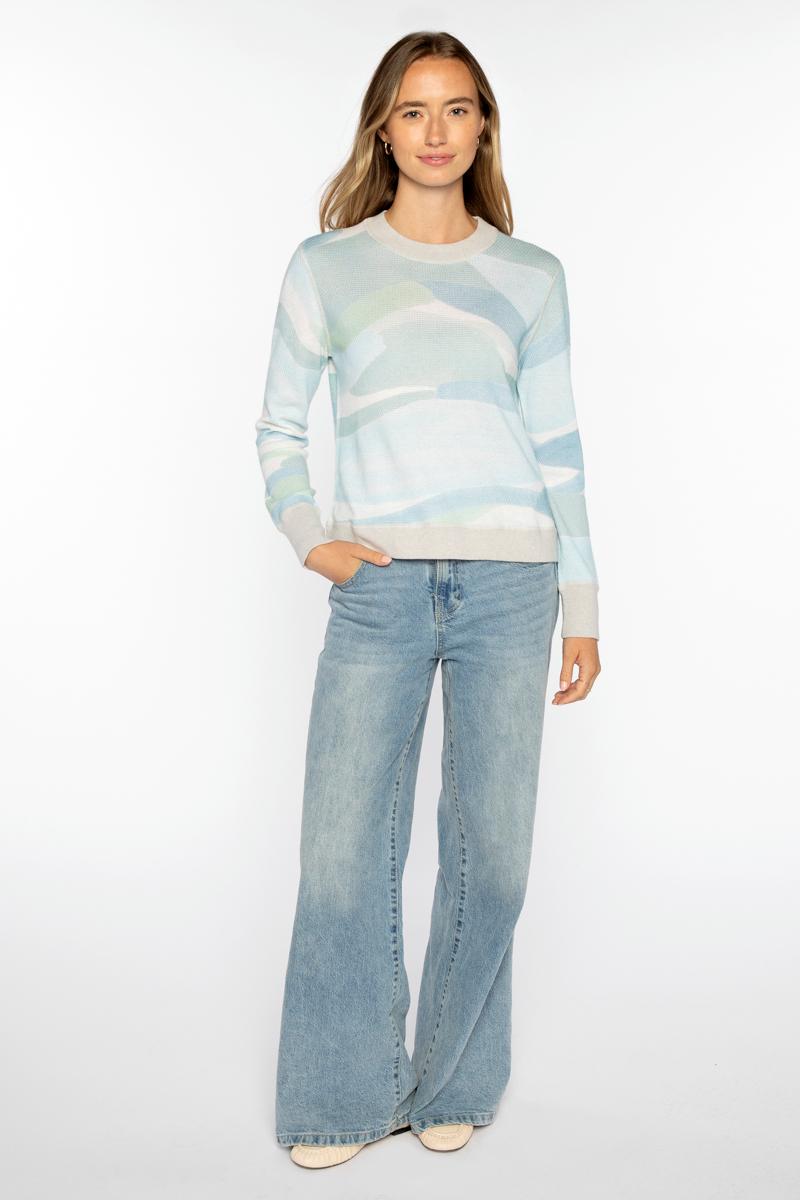 LANDSCAPE PRINT PULLOVER | Cotton Cashmere | Kinross Cashmere